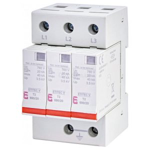 Обмежувач перенапруги ETITEC V T2 690/20 3+0 RC, ETI