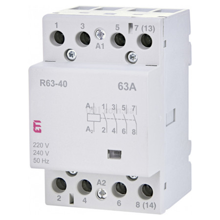 Контактор модульний R 63-40 63A 230V AC 4NO, ETI