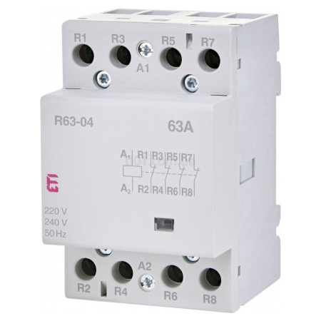 Контактор модульний R 63-04 63A 230V AC 4NC, ETI