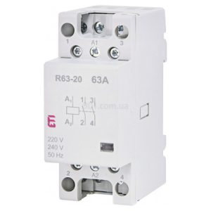 Контактор модульний R 63-20 63A 230V AC 2NO, ETI