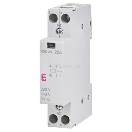 Контактор модульний R 25-20 25A 230V AC 2NO, ETI