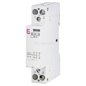 Контактор модульний RD 20-20 20A 24V AC/DC 2NO, ETI