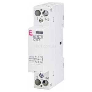 Контактор модульний RD 20-11 20A 230V AC/DC 1NO+1NC, ETI