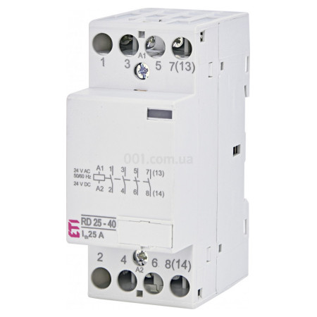 Контактор модульний RD 25-40 25A 24V AC/DC 4NO, ETI