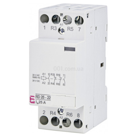 Контактор модульний RD 25-22 25A 24V AC/DC 2NO+2NC, ETI