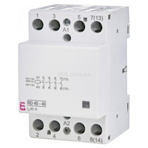 Контактор модульний RD 40-40 40A 230V AC/DC 4NO, ETI