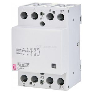 Контактор модульний RD 40-31 40A 230V AC/DC 3NO+1NC, ETI
