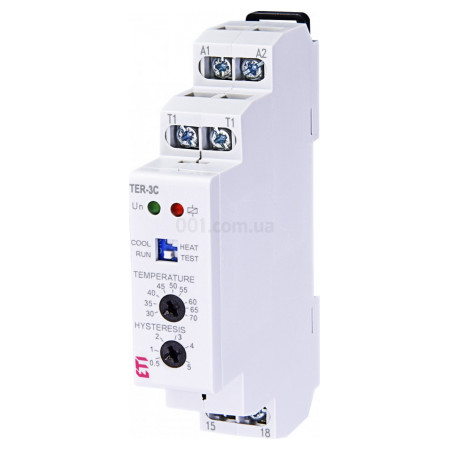 Реле контролю температури TER-3С 24-240В AC/DC +30...+70°C 16A, ETI