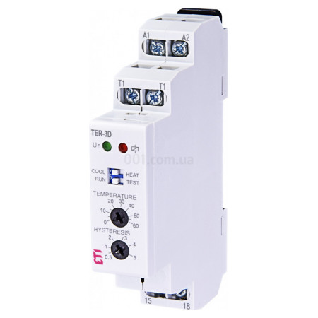 Реле контролю температури TER-3D 24-240В AC/DC 0...+60 °C 16A, ETI