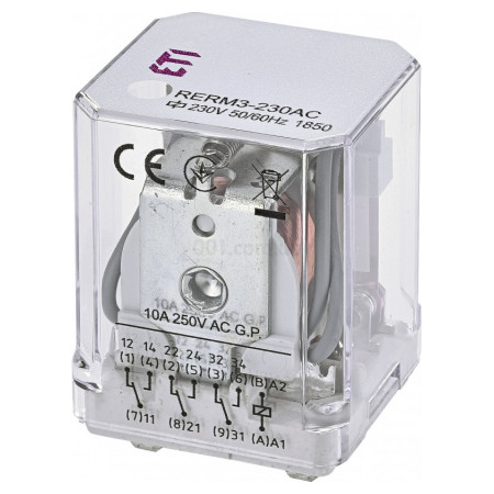 Реле електромеханічне RERM3-230AC 3CO (16A AC1, 250V AC), ETI