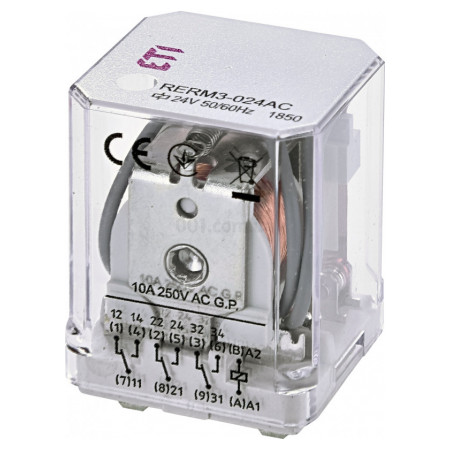 Реле електромеханічне RERM3-24AC 3CO (16A AC1, 24V AC), ETI