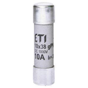 Плавка вставка циліндрична CH 10×38 gPV 10A 1000В (30кА), ETI