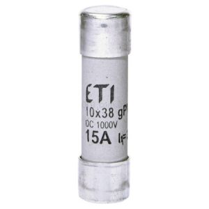 Плавка вставка циліндрична CH 10×38 gPV 15A 1000В (30кА), ETI