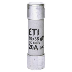 Плавка вставка циліндрична CH 10×38 gPV 20A 1000В (30кА), ETI