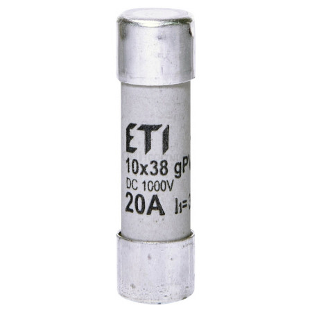 Плавка вставка циліндрична CH 10×38 gPV 20A 1000В (30кА), ETI