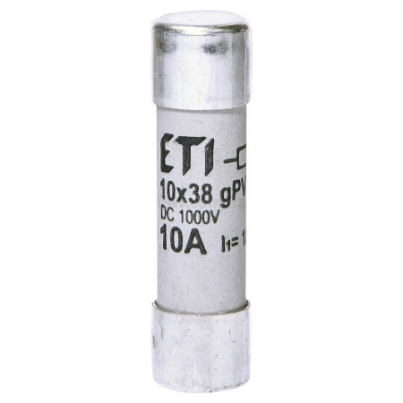 Плавка вставка циліндрична CH 10×38 gPV 10A 1000В (10кА), ETI