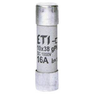 Плавка вставка циліндрична CH 10×38 gPV 16A 1000В (10кА), ETI
