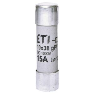 Плавка вставка циліндрична CH 10×38 gPV 15A 1000В (10кА), ETI