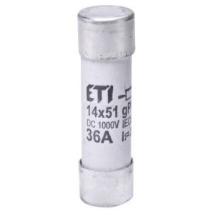 Плавка вставка циліндрична CH 14×51 gPV 36A 1000В (10кА), ETI