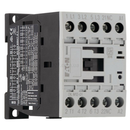Контактор DILM12-01 (24VDC) 9А 24В/DC 1НЗ, Eaton