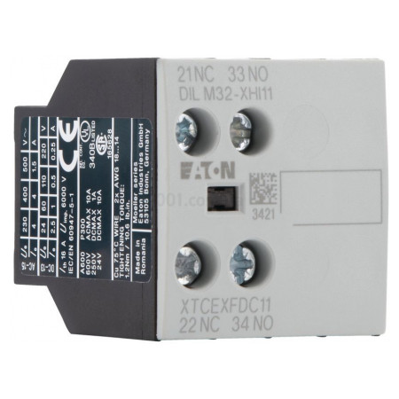 Блок додаткових контактів DILM32-XHI11 фронтальний 1НВ+1НЗ для DILM7...38, Eaton