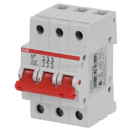 Вимикач навантаження E203/80A 3P, ABB