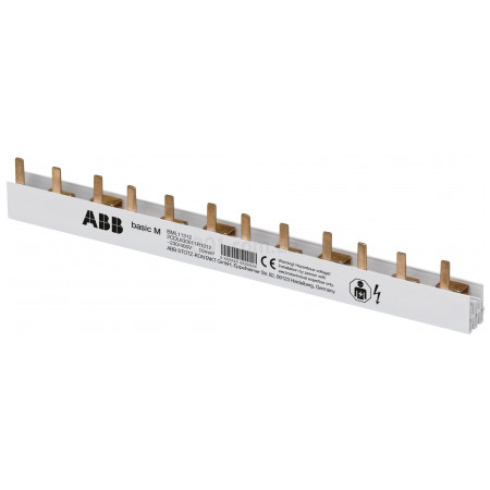 Шина з'єднувальна BML11312 тип PIN 3P 12 модулів 10мм² basic M, ABB