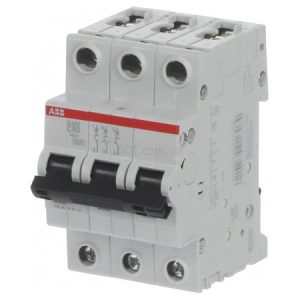 Автоматичний вимикач S203-C80 3P 80А 6кА х-ка C, ABB