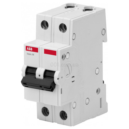 Автоматичний вимикач BMS412B50 2P 50А 4,5кА х-ка B BASIC M, ABB
