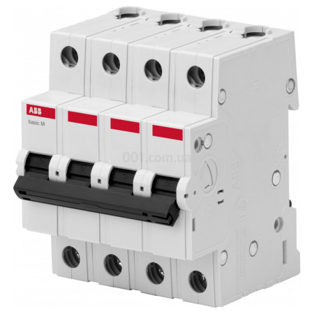 Автоматичний вимикач BMS414C25 4P 25А х-ка C 4,5кА BASIC M, ABB