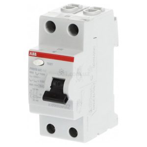 Диференційний вимикач (ПЗВ) FH202AC-63/0,3 63А 2Р 300mA тип AC, ABB