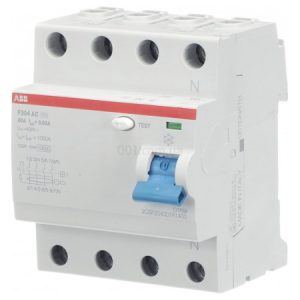 Диференційний вимикач (ПЗВ) F204AC-40/0,03 40А 4Р 30mA тип AC, ABB