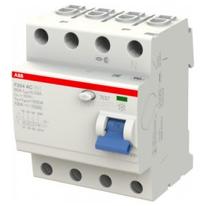 Диференційний вимикач (ПЗВ) F204AC-80/0,03 80А 4Р 30mA тип AC, ABB