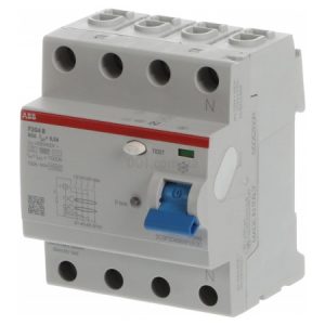 Диференційний вимикач (ПЗВ) F204AC-25/0.1 4P 25А 100мА тип AC, ABB
