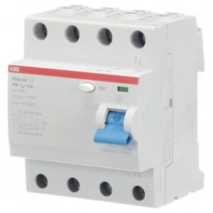 Диференційний вимикач (ПЗВ) F204AC-40/0.1 4P 40А 100мА тип AC, ABB