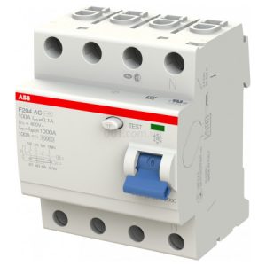 Диференційний вимикач (ПЗВ) F204AC-100/0.1 4P 100А 100мА тип AC, ABB