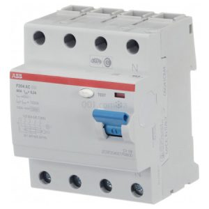 Диференційний вимикач (ПЗВ) F204AC-80/0.3 4P 80А 300мА тип AC, ABB