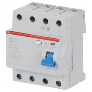 Диференційний вимикач (ПЗВ) F204AC-100/0.3 4P 100А 300мА тип AC, ABB