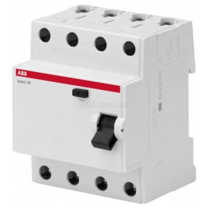 ПЗВ (пристрій захисного відключення) BMF41425 4Р 30мА 25А тип АС BASIC M, ABB