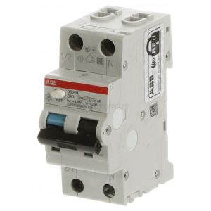 Диференційний автомат DS201 C40 AC30 1P+N 40А 30мА характеристика C тип AC, ABB