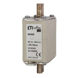 Запобіжник плавкий (вставка) NH-00 Battery 80A 80V DC, ETI