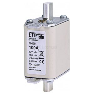 Запобіжник плавкий (вставка) NH-00 Battery 100A 80V DC, ETI