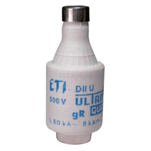 Запобіжник плавкий (вставка) DIIUQ10A/500V gR (50кА), ETI