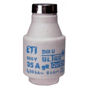 Запобіжник плавкий (вставка) DIIIUQ35A/500V gR (50кА), ETI