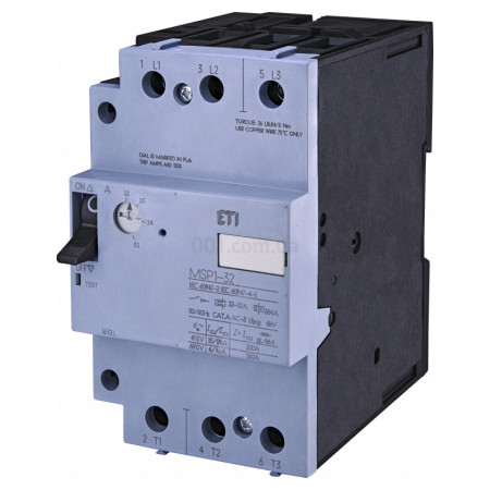 Автоматичний вимикач захисту двигуна MSP1-32 (15 kW, 22-32A), ETI