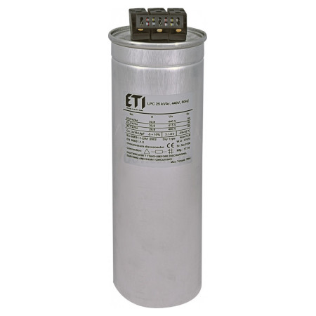Конденсатор циліндричний трифазний LPC 10 кВАр (440В), ETI