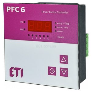 Регулятор реактивної потужності PFC 6 RS 6 ступенів 97×97, ETI