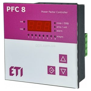 Регулятор реактивної потужності PFC 8 RS 8 ступенів 97×97, ETI