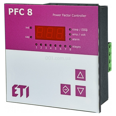 Регулятор реактивної потужності PFC 8 RS 8 ступенів 97×97, ETI