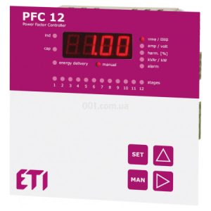 Регулятор реактивної потужності PFC 12 RS 12 ступенів 144×144, ETI